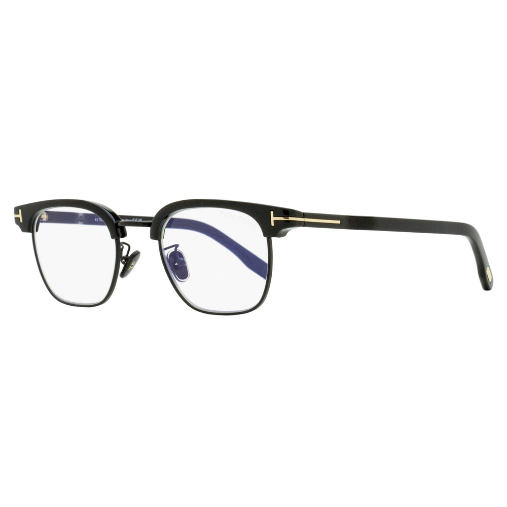 Tom Ford Brow Line Blue Block Eyeglasses TF5932-D-B 001 Black/Gunmetal 47mm FT59